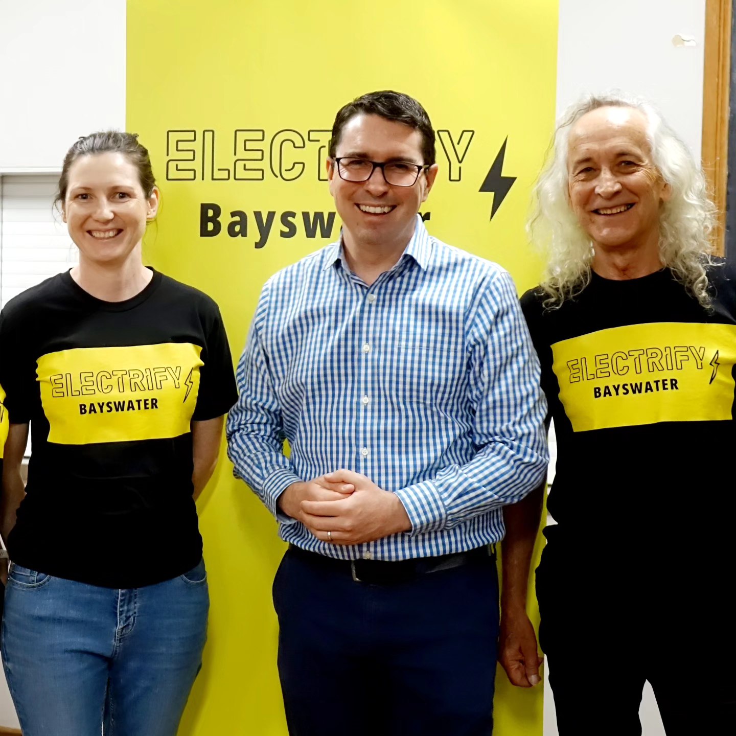 Hon Patrick Gorman MP with members of the Electrify Bayswater team at the 2024 launch