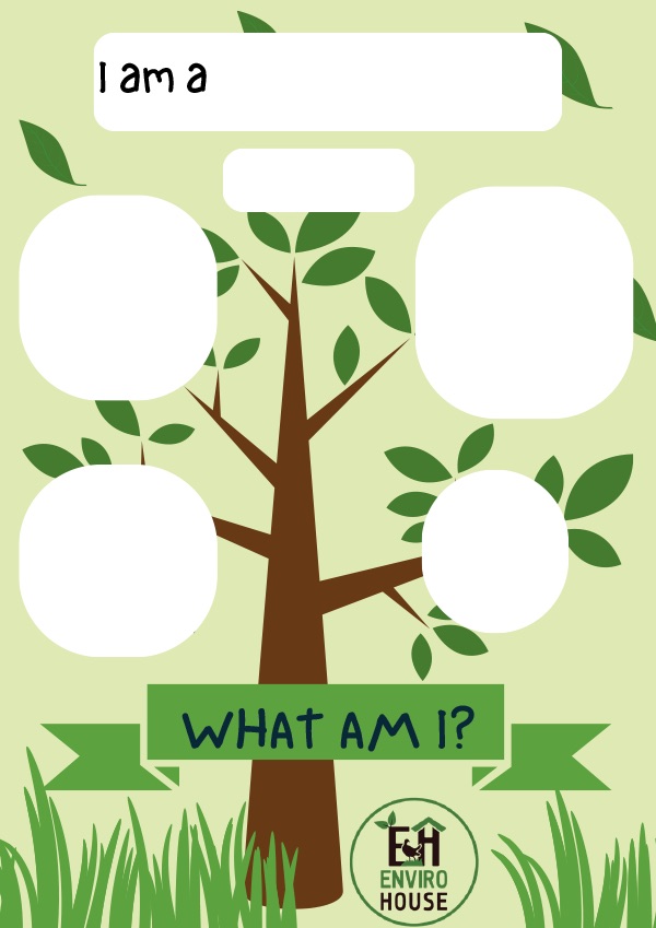Blank Tree Love poster template with empty speech bubbles around a tree illustration