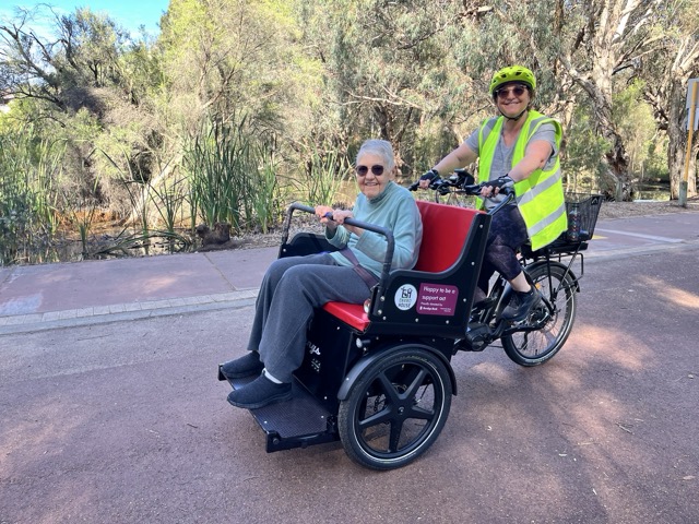 A Cycling Without Age trishaw ride near EnviroHouse